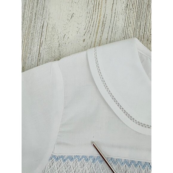 Feltman Bros Boys Sz 3T Smocked Diamond Bobby Suit Button In Romper NWT - Picture 8 of 16